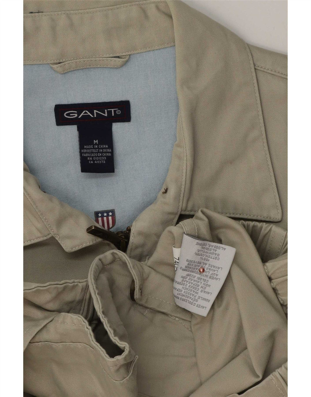 Gant Giubbotto bomber da uomo UK 38 Cotone beige medio