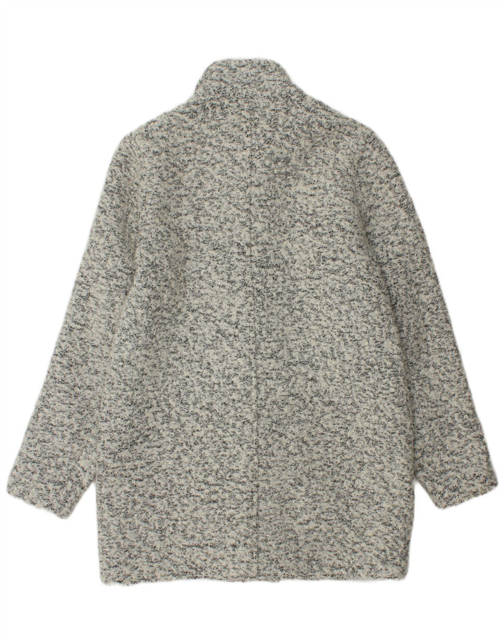 Abercrombie & Fitch Womens Oversized Overcoat UK 10 Small Grey Flecked Wool