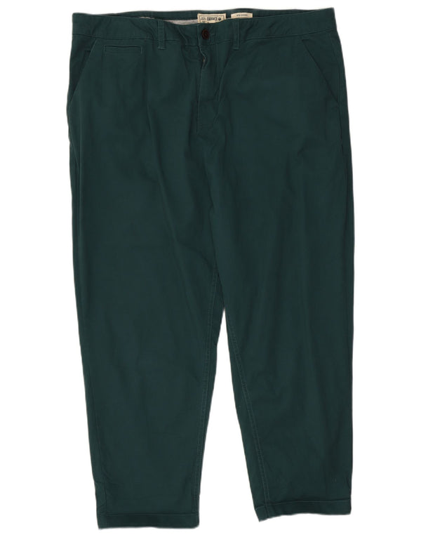 Damskie spodnie typu chino Fat Face UK 18 XL W40 L25 Zielona bawełna