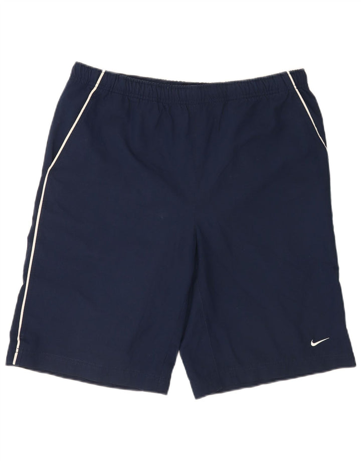 Pantaloncini sportivi Nike da uomo con grafica regolare, medi, blu navy, poliestere, sportivi