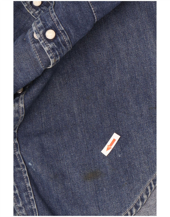 Camicia di jeans da uomo Levi's in cotone blu medio