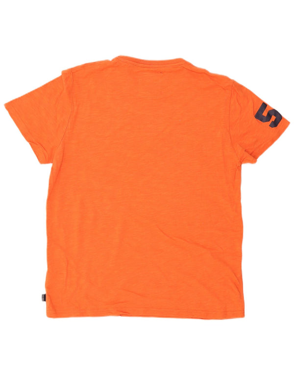 T-shirt grafica da uomo Superdry Top 2XL in cotone arancione