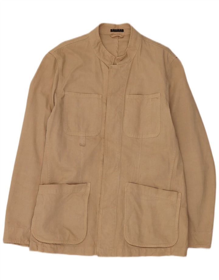 Sisley Mens Utility Jacket UK 38 Medium Beige
