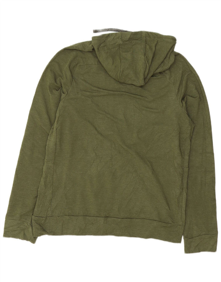 Nike Mens Dri Fit Hoodie Jumper Medium Khaki Rayon
