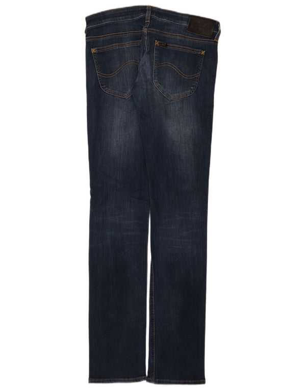 Lee Womens Lynn Narrow Slim Jeans W31 L33 Navy Blue Cotton