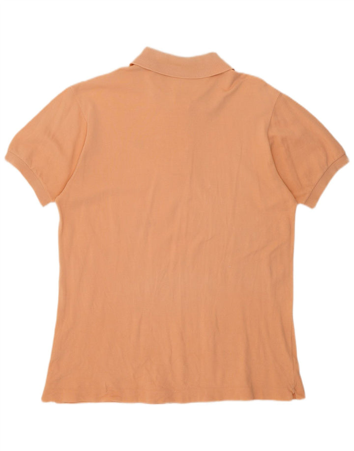 LACOSTE Mens Polo Shirt Size 5 Large Orange Cotton