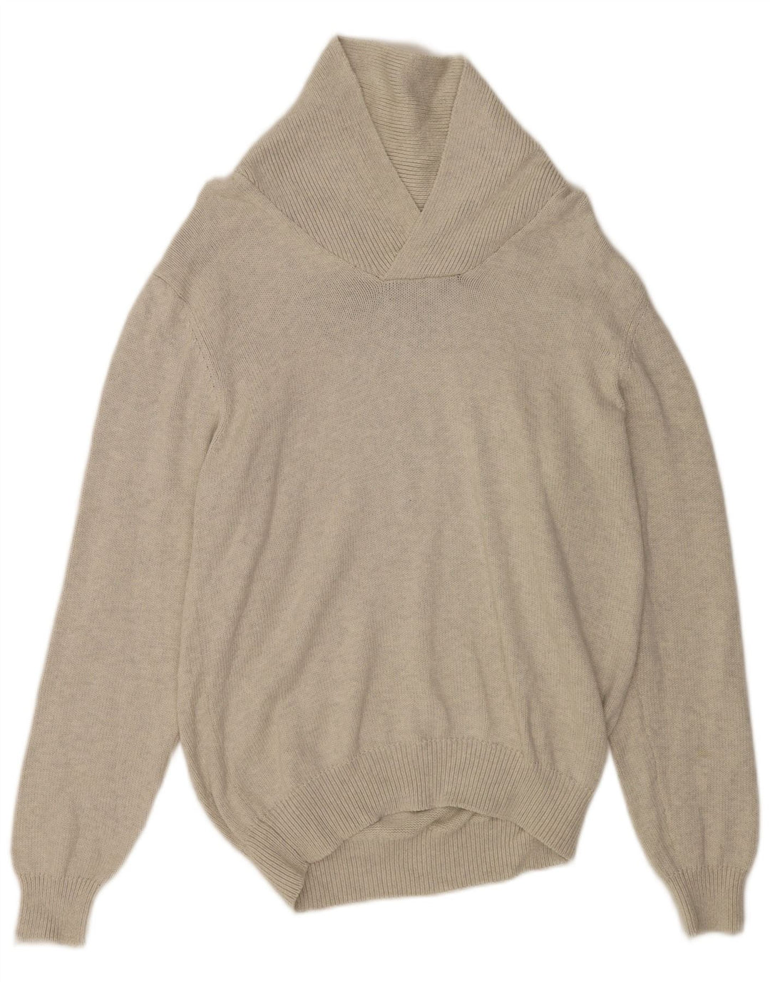 MARKS & SPENCER Mens Shawl Neck Jumper Sweater UK 41/43 Large Grey