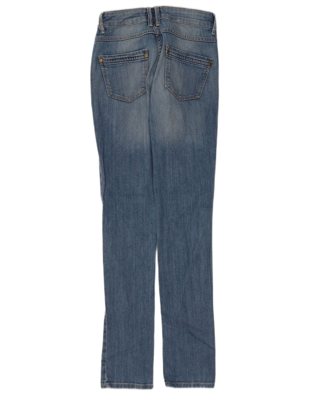 Massimo Dutti Damen Slim Jeans W26 L32 Blaue Baumwolle