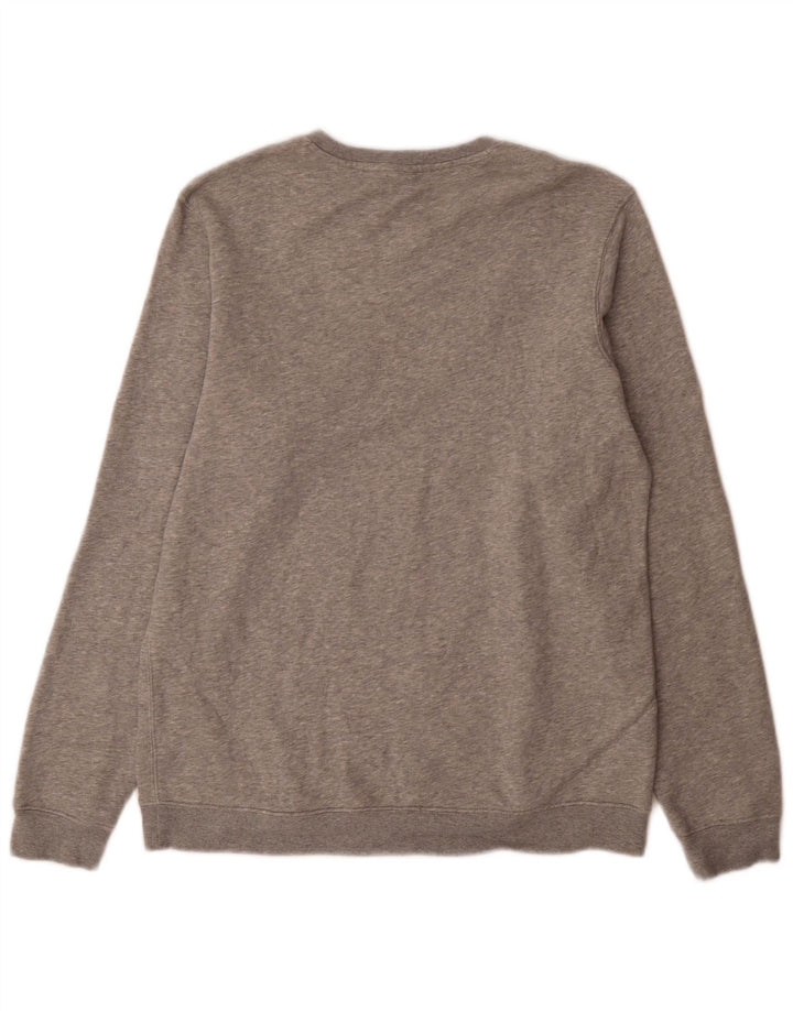 Nike Herren-Sweatshirt mit Grafik, mittelgrau gefleckte Baumwolle