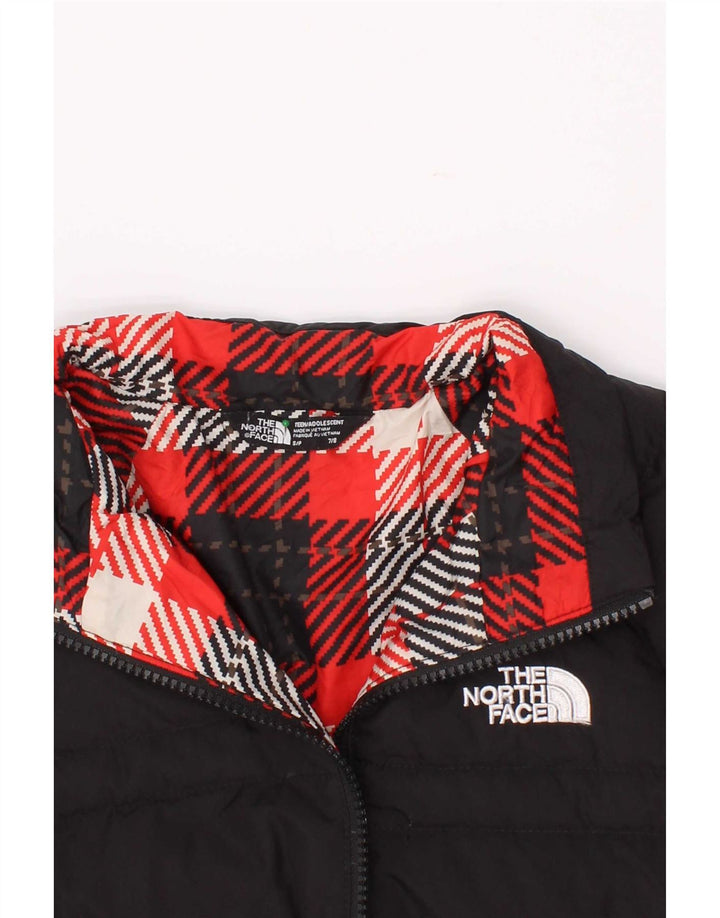 The North Face Boys Padded Jacket 7-8 Years Small Black Polyester