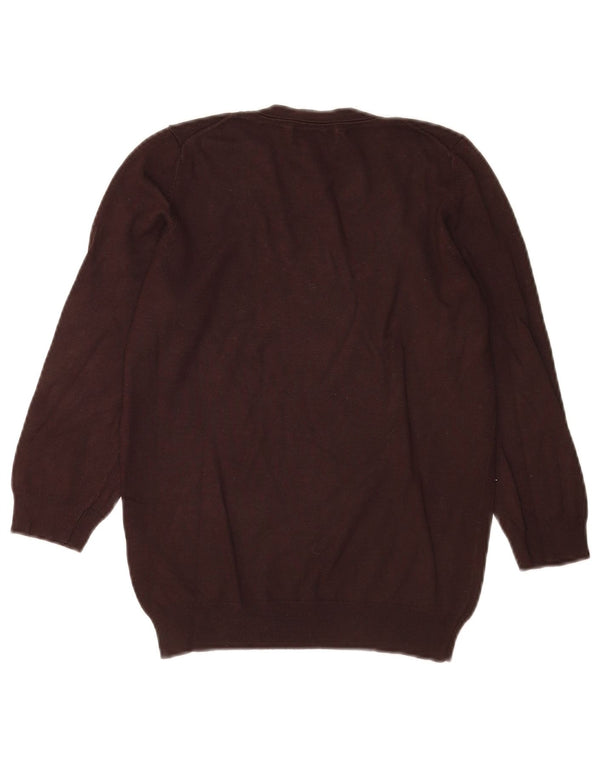 Marks & Spencer Womens Boat Neck Jumper Sweater UK 12 Medium Brown