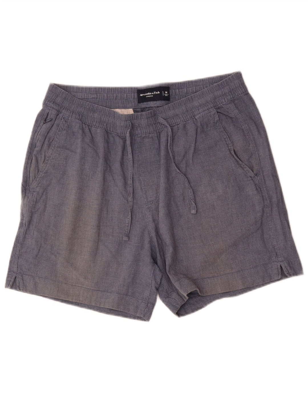 Abercrombie & Fitch Womens Chino Shorts Medium W32 Navy Blue Houndstooth