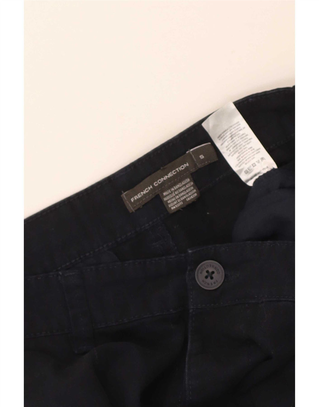 French Connection Mens Straight Cargo Trousers Small W32 L30 Navy Blue