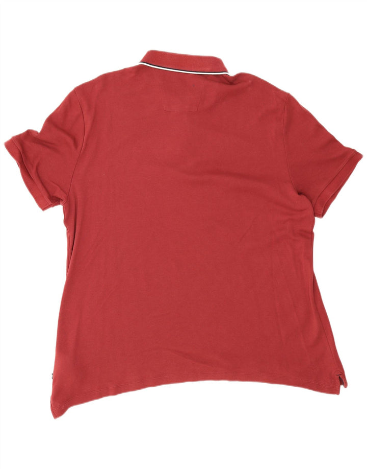 Nautica Mens Polo Shirt XL Red Cotton