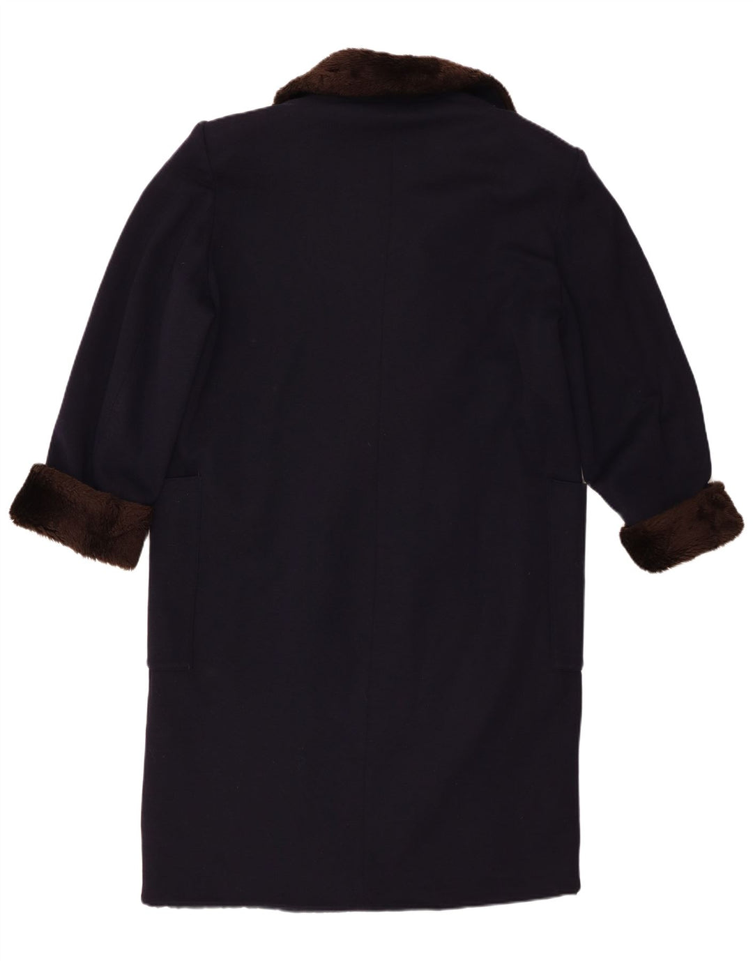 Sportmax Womens Double Breasted Coat UK 16 Large Navy Blue