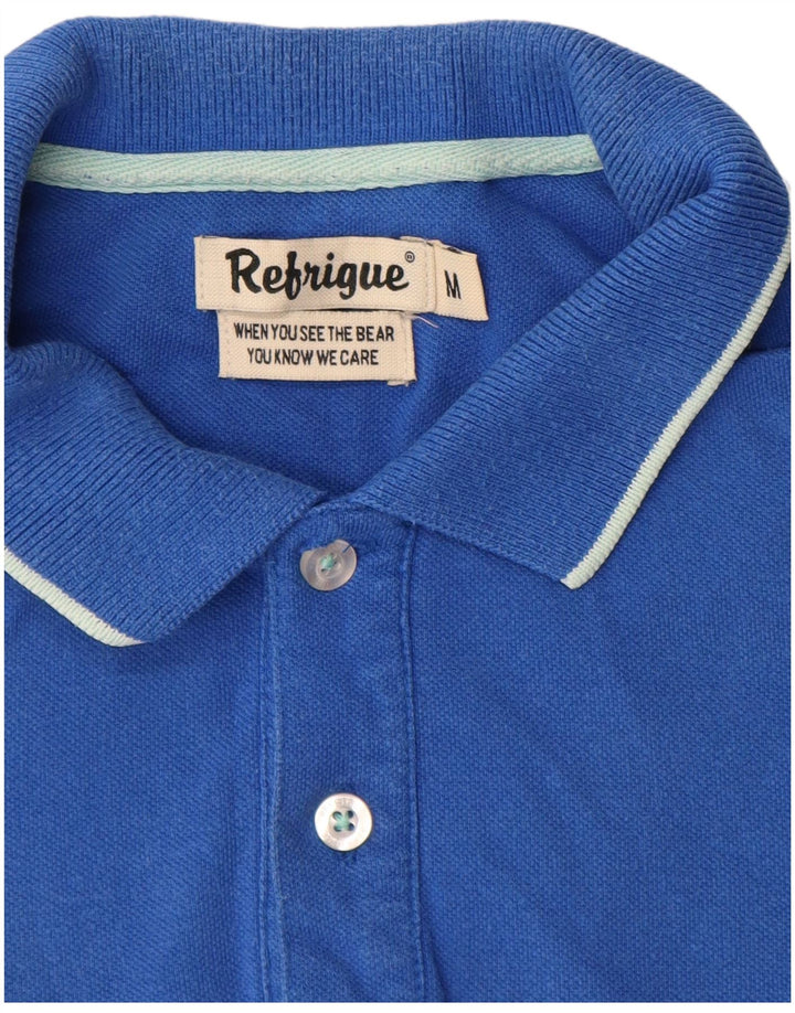 Polo Uomo REFRIGUE Blu Medio Cotone