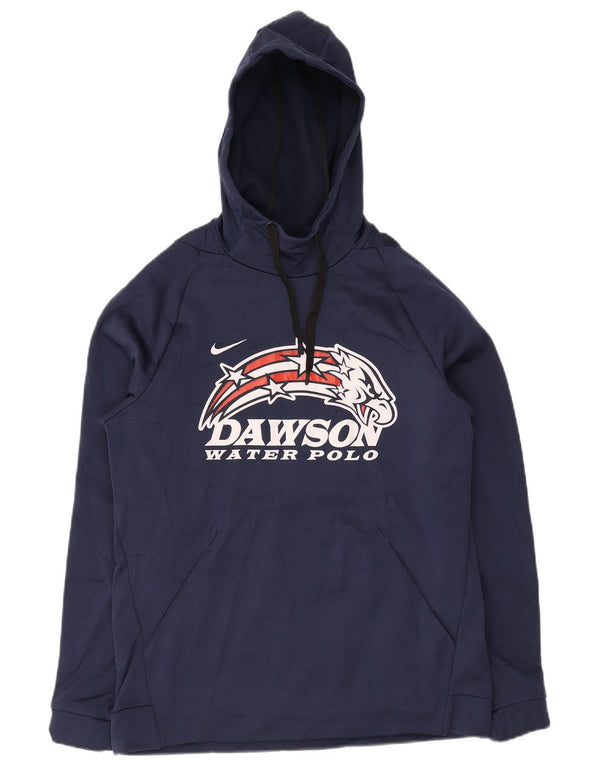 Nike Mens Dawson Graphic Hoodie Jumper Large Navy Blue Polyester