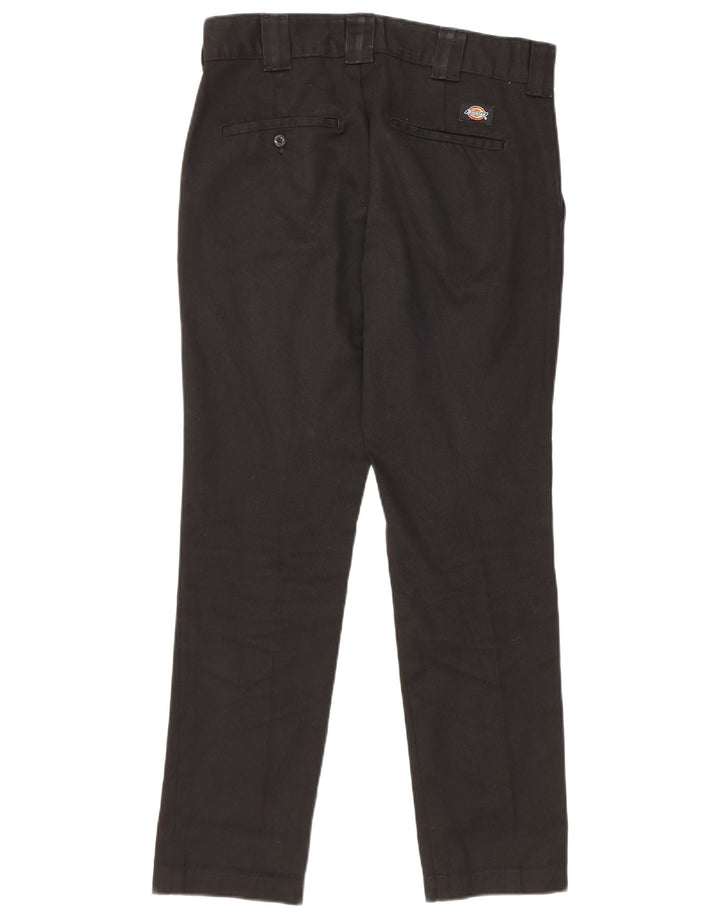 DICKIES Mens Slim Fit Chino Trousers W30 L30 Black Polyester