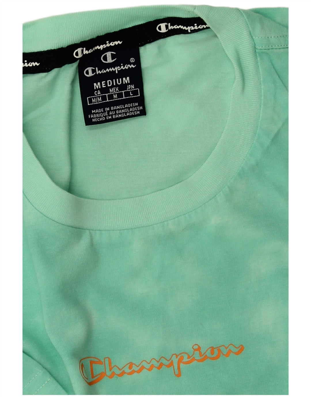 T-shirt da uomo CHAMPION Top verde medio Tie Dye