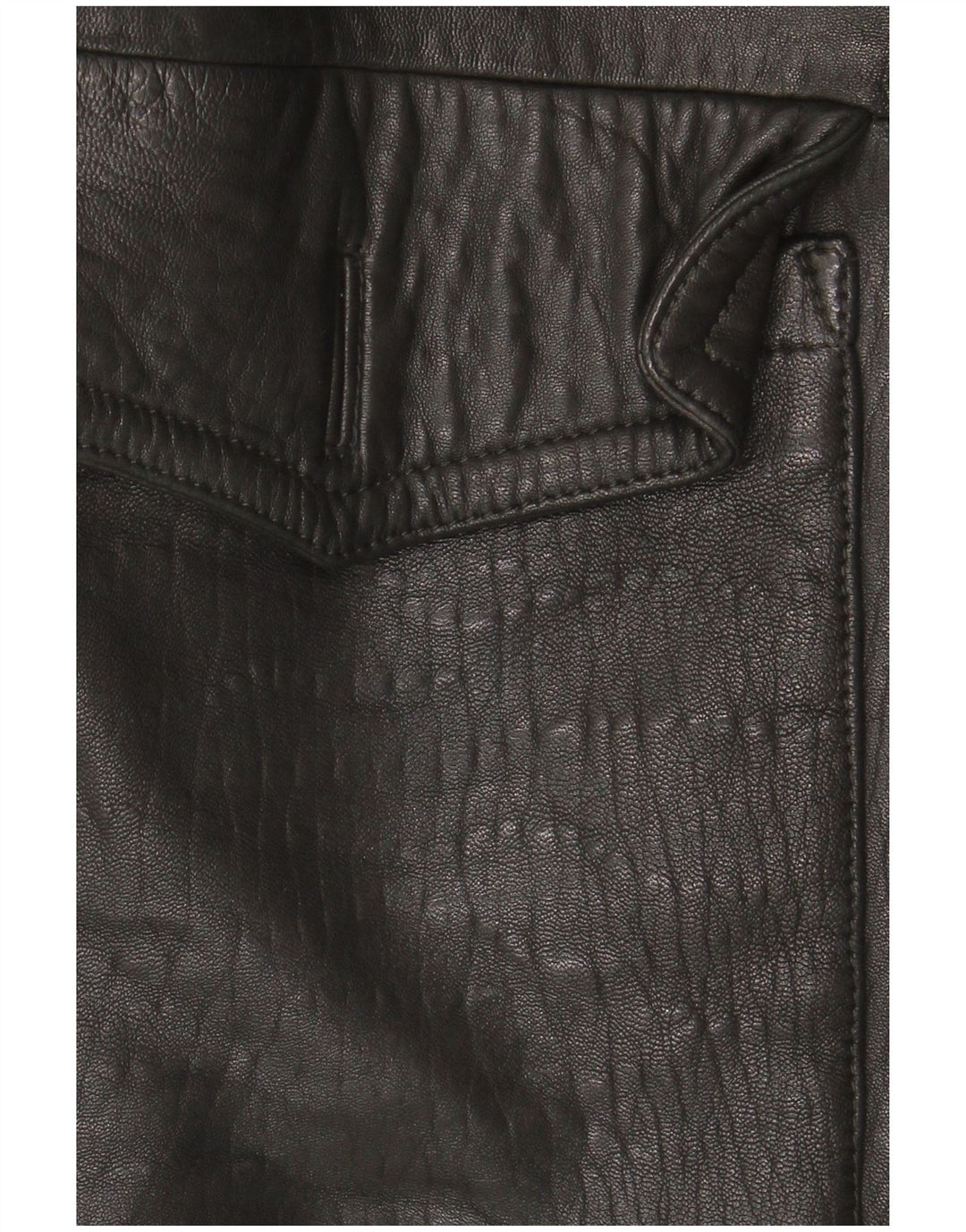 Henry Cottons Womens Oversized Leather Jacket IT 42 Medium Black Leather