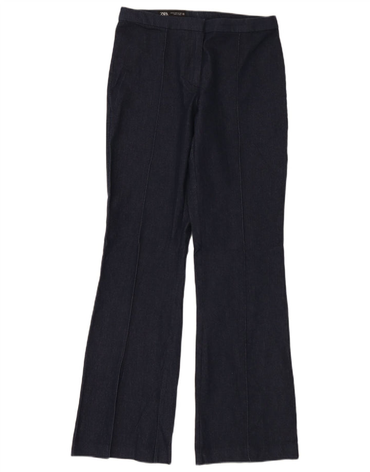 Zara Womens Bootcut Trousers Medium W28 L32 Navy Blue Cotton