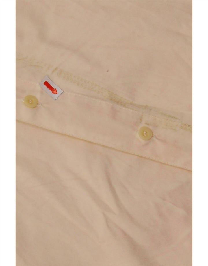 CALVIN KLEIN Mens Shirt Large Yellow Cotton