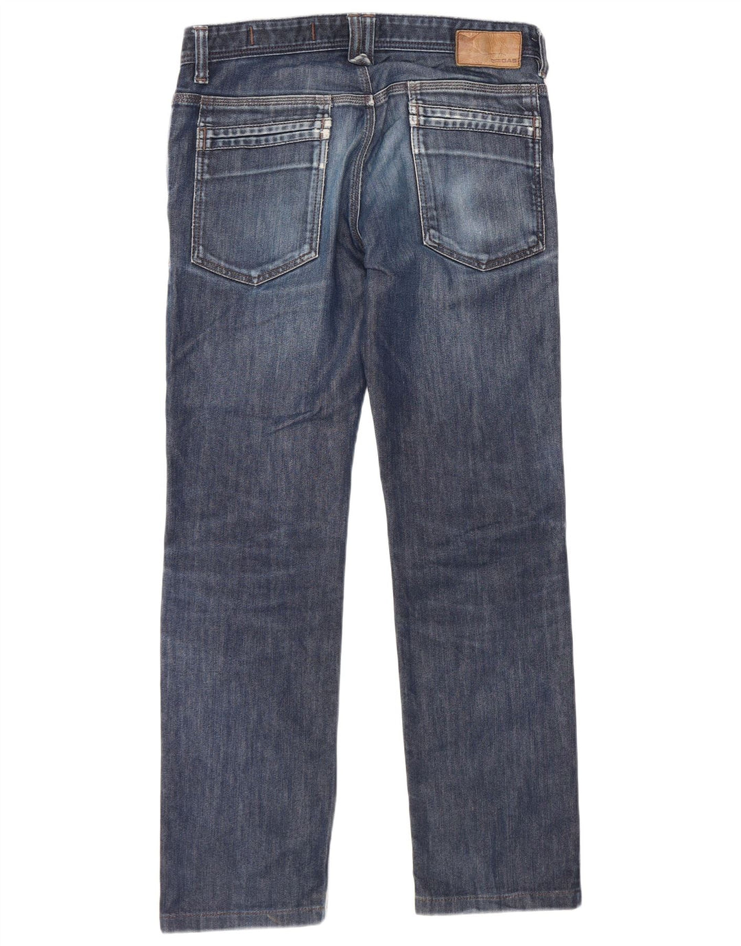 Gas Womens Straight Jeans W33 L30 Blue Cotton