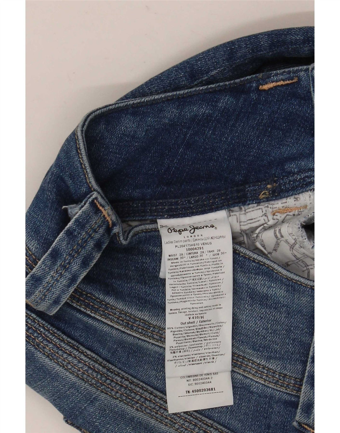 PEPE Jeans Womens Slim Jeans W29 L30 Blue Cotton