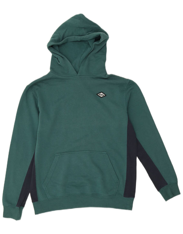 Женский джемпер с капюшоном Billabong UK 14, большой зеленый, хлопок с цветными блоками
