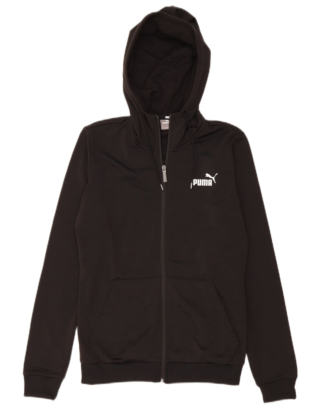 Ανδρικό πουλόβερ με κουκούλα με φερμουάρ PUMA XS μαύρο πολυεστέρα