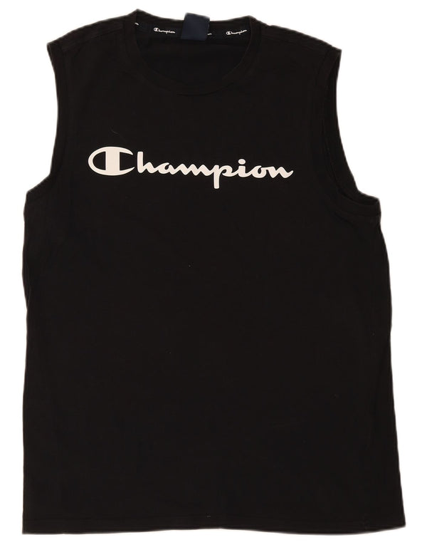 Champion Mens Graphic Vest Top Large Black