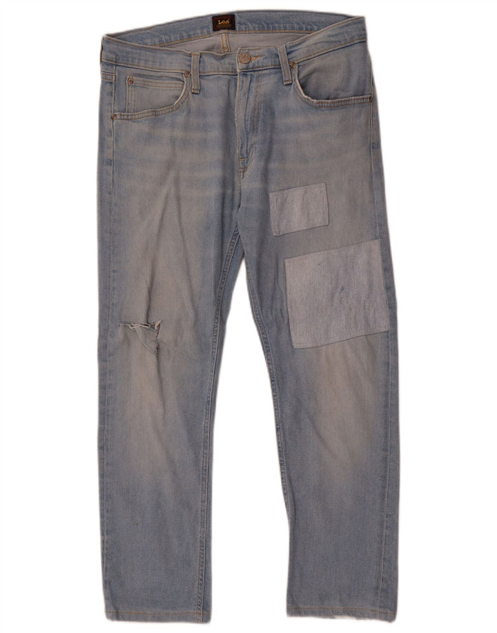 Lee Herren Luke Slim Jeans W32 L27 Blaue Baumwolle