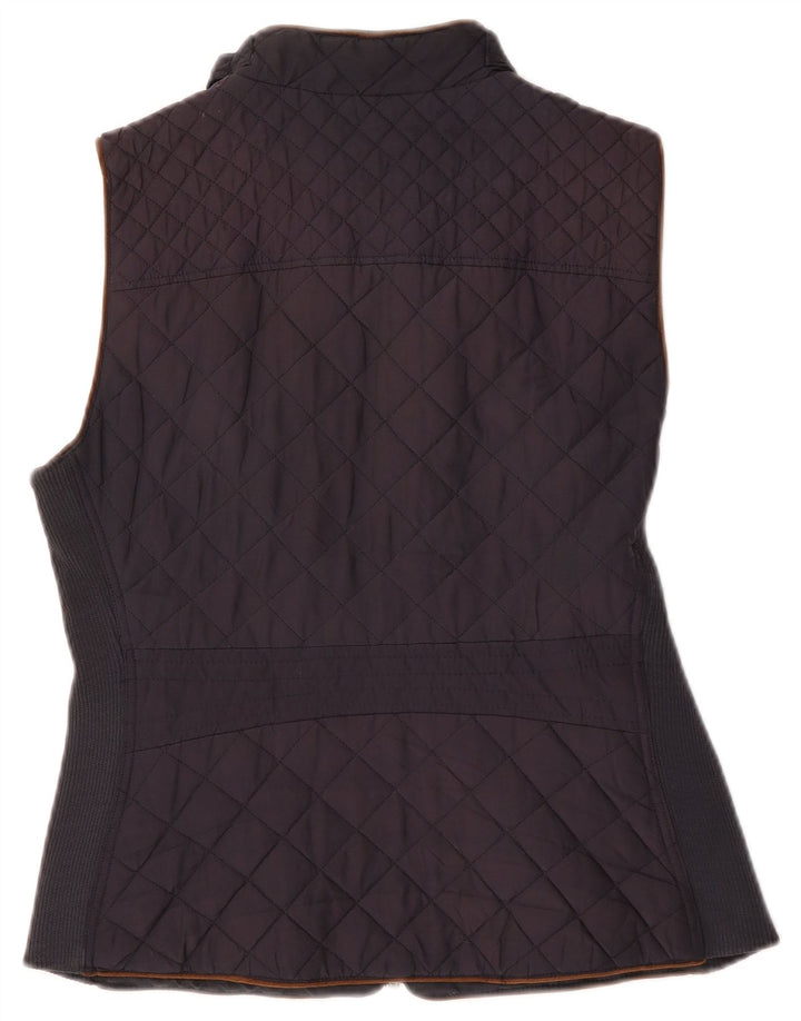 Zara Womens Quilted Gilet UK 14 Large Navy Blue