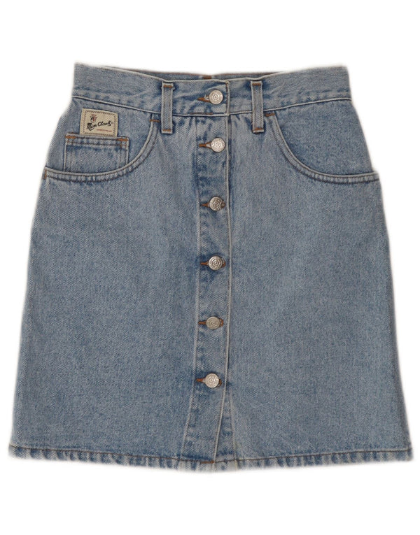 Vintage Damen Jeansrock IT 40 Small W25 Blaue Baumwolle