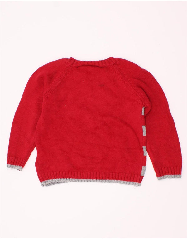 Suéter Calvin Klein Jeans para bebês meninos com gola redonda 9-12 meses vermelho