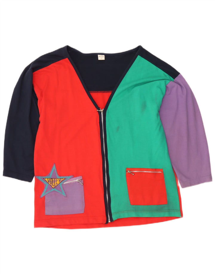 Charles Vogele Womens Graphic Cardigan Top UK 10 Small Multicoloured