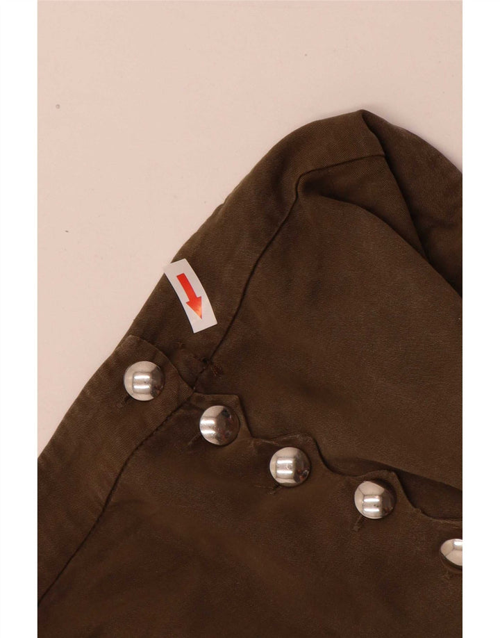 Zara Womens Capri Trousers Large W32 L24 Khaki