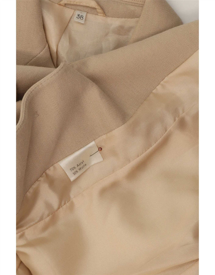 Blazer Vintage pentru femei cu 3 nasturi EU 38 Medium Bej Acrilic