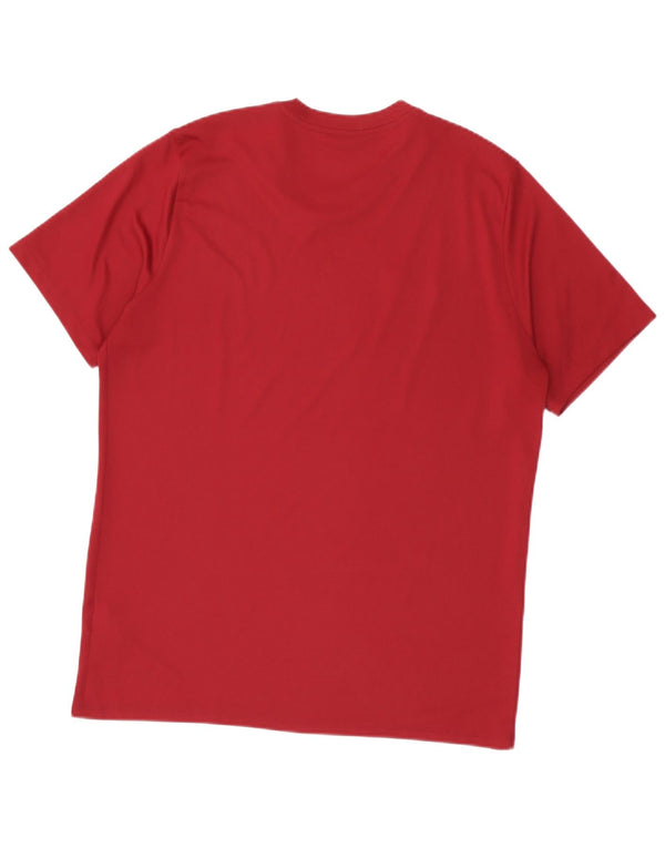 Nike Mens Dri Fit T-Shirt Top XL Burgundy Polyester