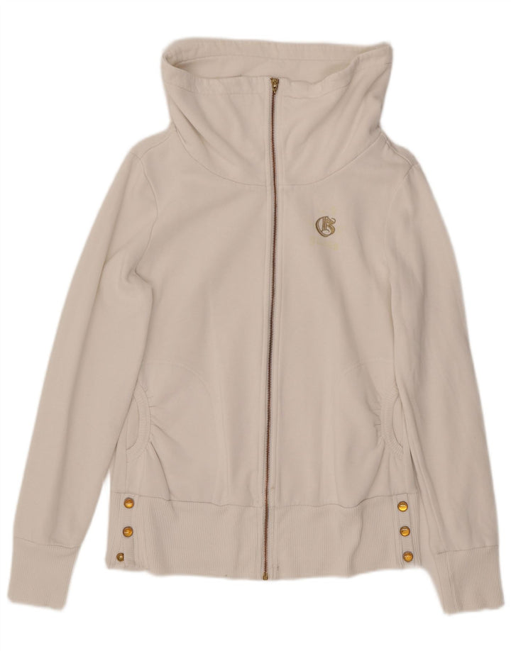 Guess Womens Tracksuit Top Jacket UK 18 XL White Cotton