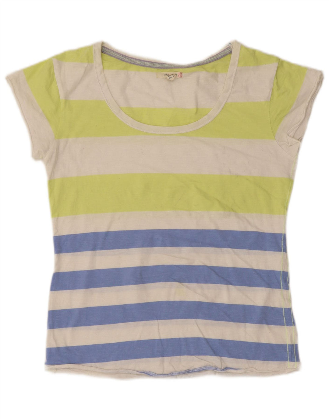 White Stuff Damen T-Shirt Top UK 10 Small Mehrfarbig gestreift