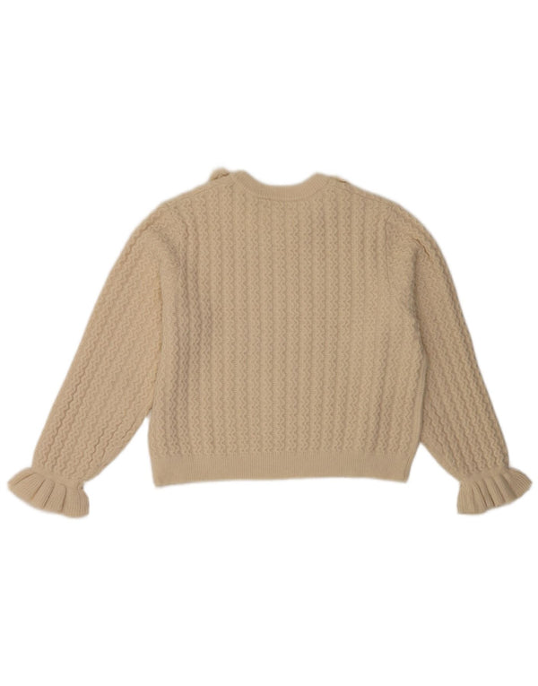Maglione girocollo per ragazze Zara 13-14 anni Beige floreale