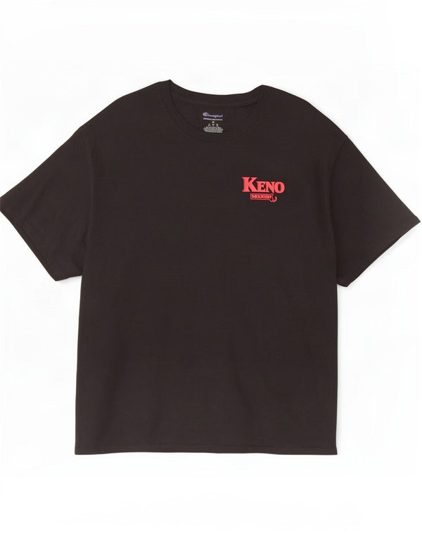 T-shirt grafica da uomo Champion Top XL in cotone nero