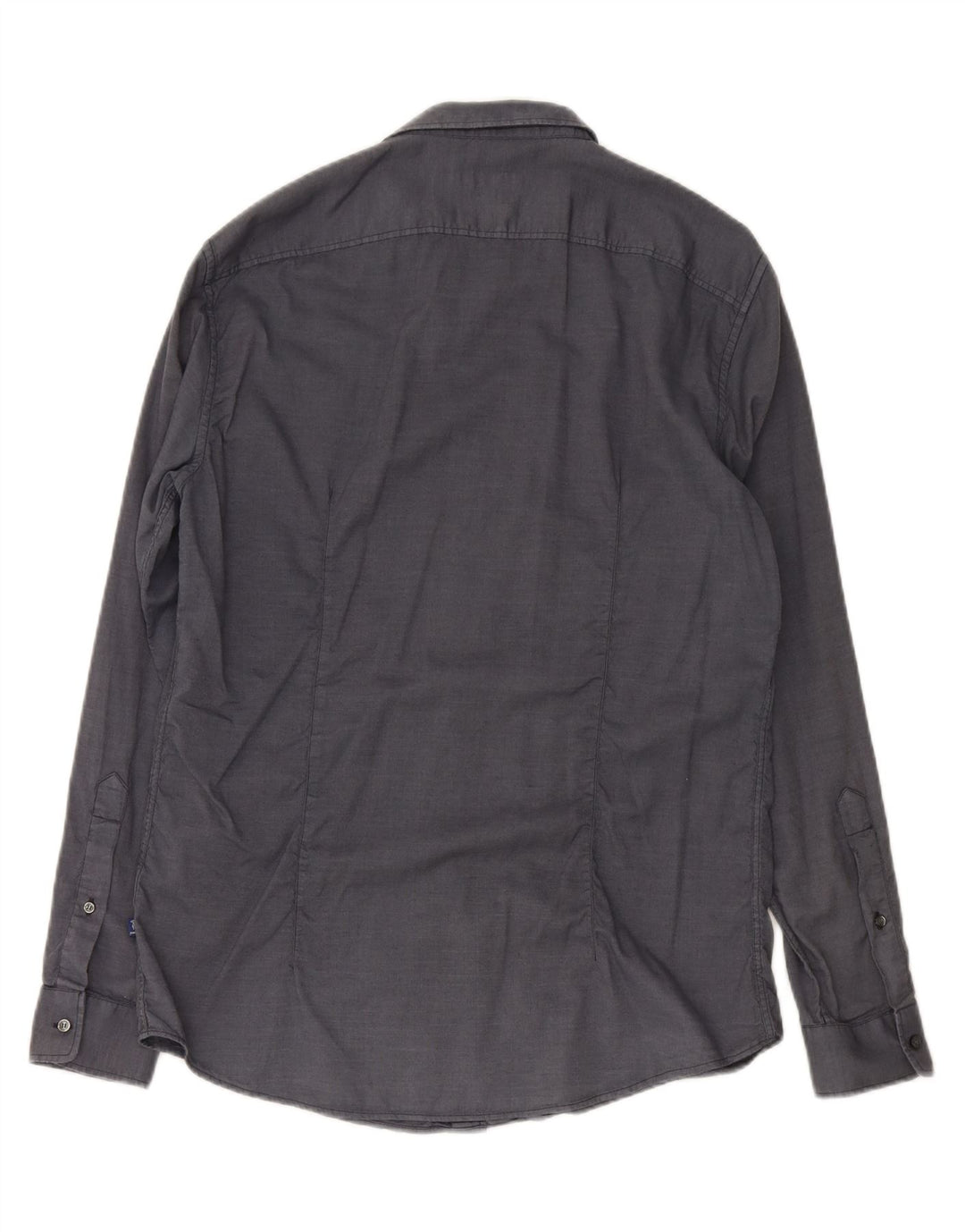 TRUSSARDI JEANS Mens Shirt Size 42 Large Grey Cotton Vintage Trussardi Jeans and Second-Hand Trussardi Jeans from Messina Hembry 