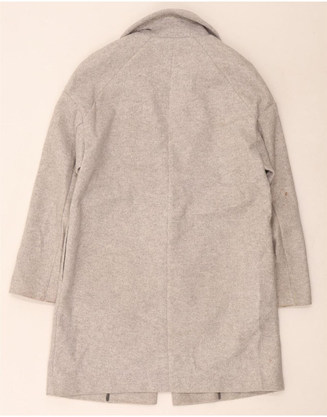 Topshop Damen Übergroßer Mantel UK 8 Small Grau Polyester