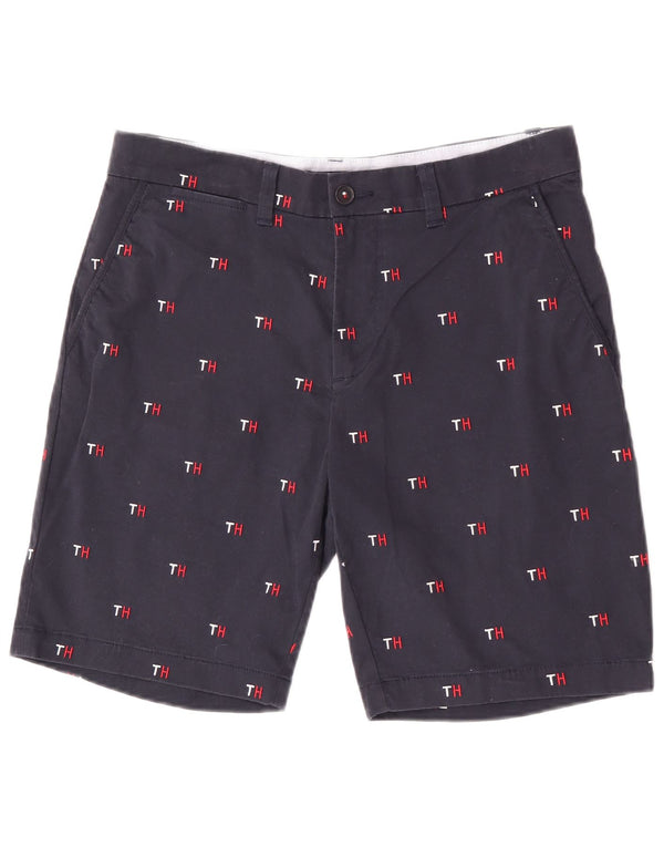 Мужские шорты чинос с рисунком Tommy Hilfiger W33, средний темно-синий, хлопок