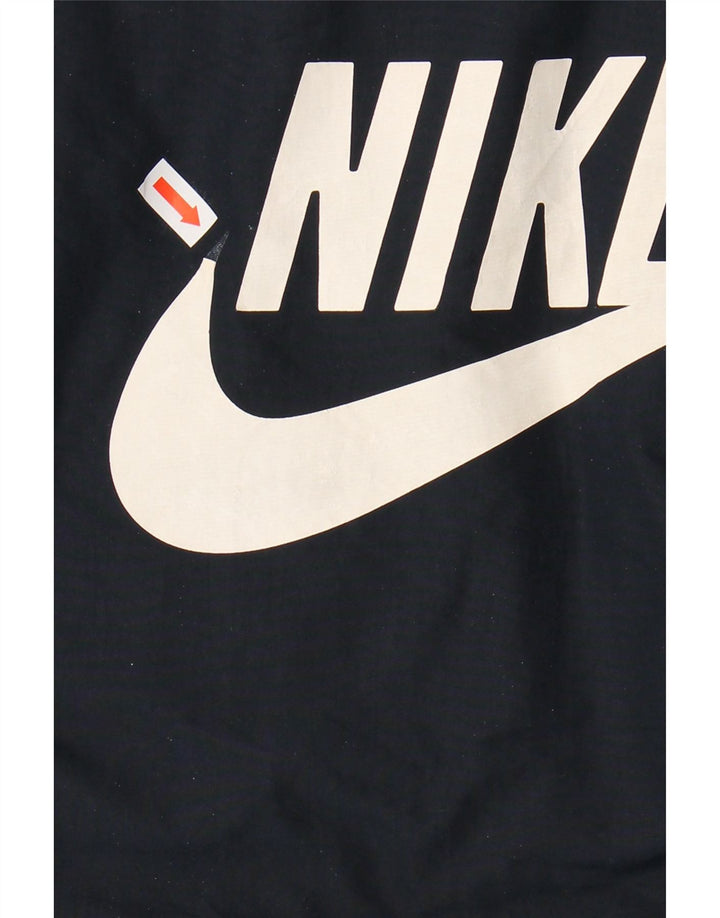 NIKE Boys Graphic Windbreaker Jacket 8-9 Years Small Navy Blue Polyester