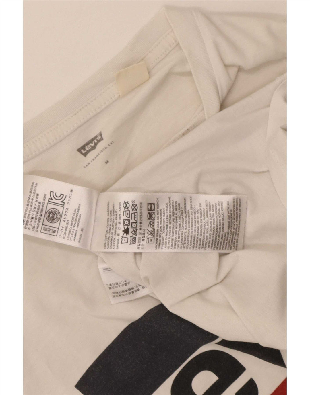 Ανδρικό γραφικό T-Shirt Levi's Top Μεσαίο λευκό βαμβακερό