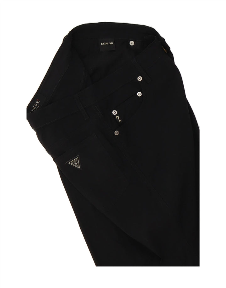 GUESS Womens Straight Casual Trousers W30 L32 Black Vintage Guess and Second-Hand Guess from Messina Hembry 