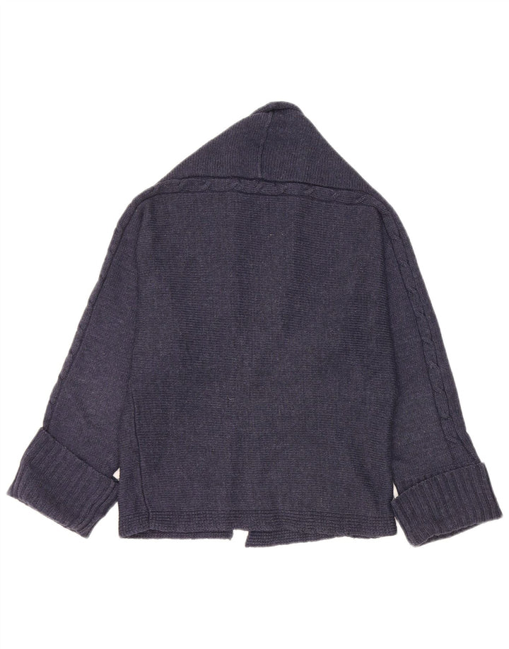 Zara Womens Cardigan Sweater UK 14 Medium Navy Blue Acrylic